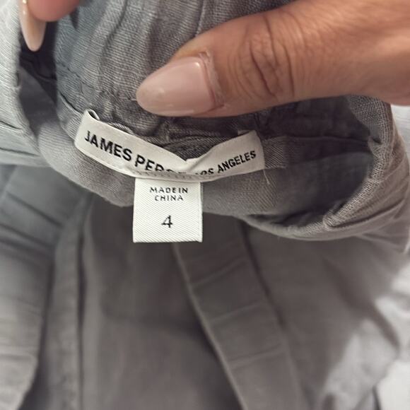 James Perse Womens XL Linen Drawstring Pull on Pants Lagenlook Lightweight - Picture 5 of 11